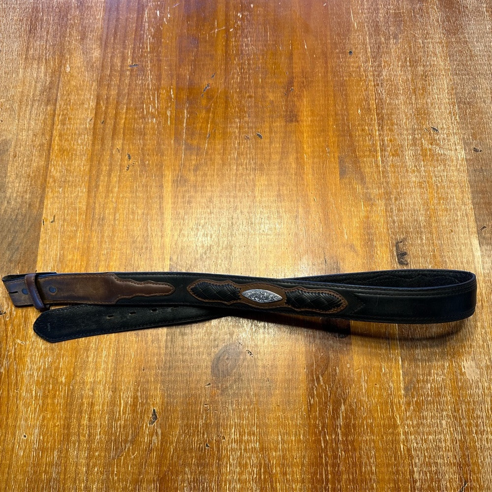 Genuine leather western belt by badger.